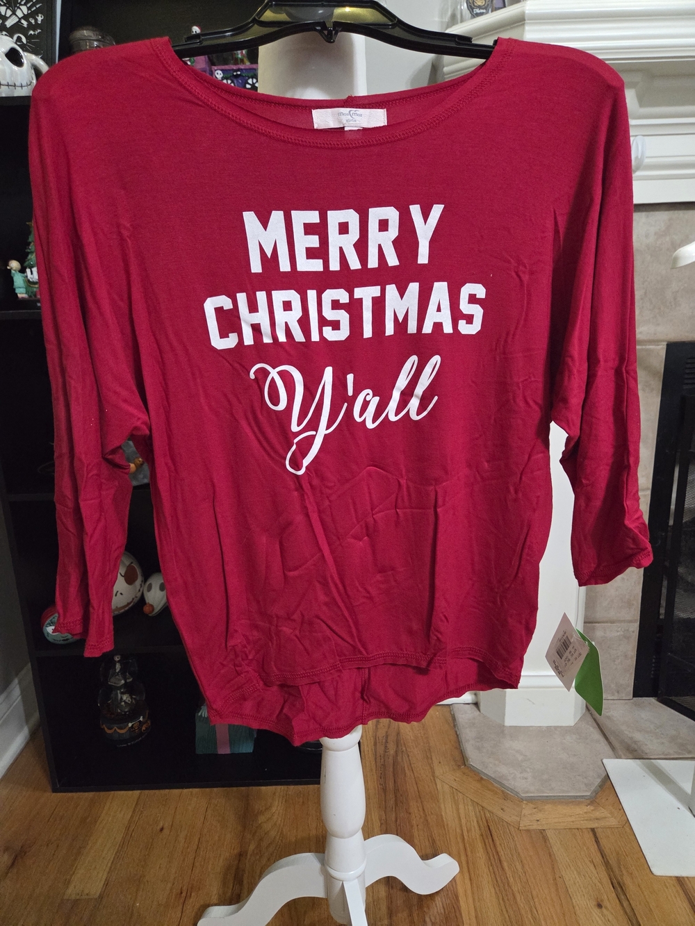Moa Moa Red Long Sleeve "Merry Christmas Y'all" Tee
